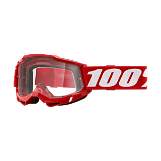 100% Crossbril Accuri 2 Neon Red - Clear Lens
