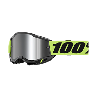 100% Crossbril Accuri 2 Neon Yellow - Spiegel Zilver Lens