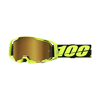 100% Crossbril ARmatic Neon Yellow - Spiegel True Goud Lens