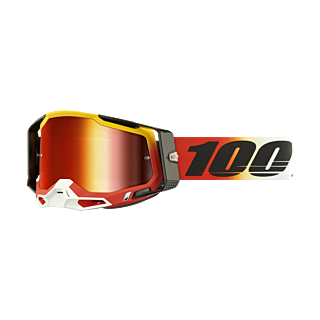 100% Crossbril Racecraft 2 Ogusto - Spiegel Rood Lens