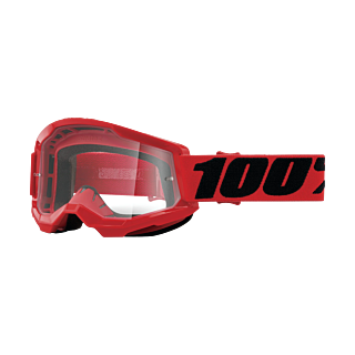 100% Crossbril Strata 2 SP22 Red - Clear Lens