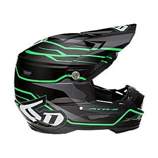 6D Crosshelm ATR-2 Phase - Zwart / Groen