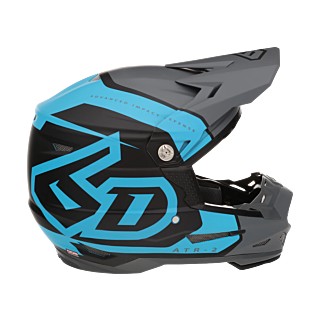 6D Crosshelm ATR-2 Torque - Mat Cyan / Grijs
