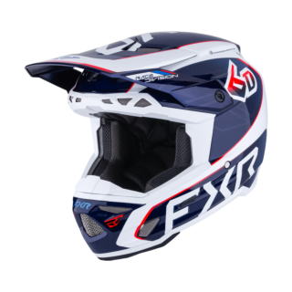 6D Crosshelm ATR-3 FIM FXR - Wit / Rood / Blauw