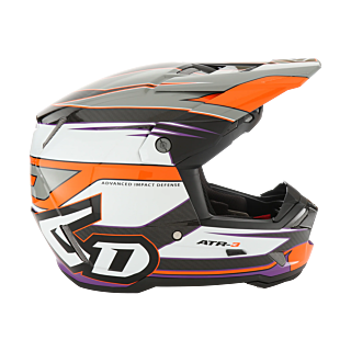 6D Crosshelm ATR-3 Hyper - Neon Oranje / Paars