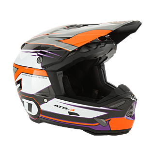 6D Crosshelm ATR-3 Hyper - Neon Oranje / Paars