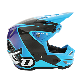 6D Crosshelm ATR-3 Wave - Cyan / Blauw / Paars