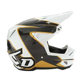 6D Crosshelm ATR-3 Wave - Goud / Wit