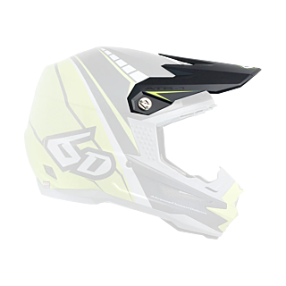 6D Helmklep ATR-1 Edge - Neon Citrus / Grijs