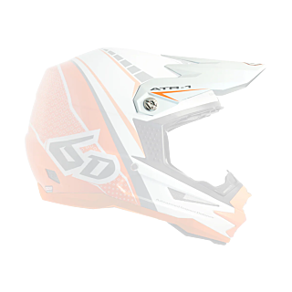 6D Helmklep ATR-1 Edge - Neon Oranje / Wit