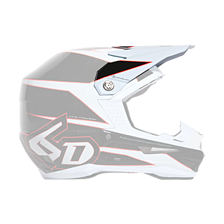 6D Helmklep ATR-1 Evo Carbon - White Gloss Finish