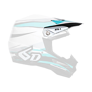 6D Helmklep ATR-1 Flo - Teal / White