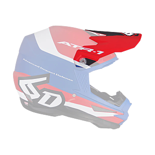 6D Helmklep ATR-1 Pace - Rood / Wit / Blauw