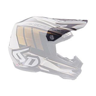 6D Helmklep ATR-1 Point - Wit / Goud