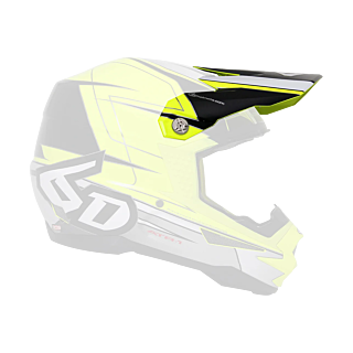 6D Helmklep ATR-1 Sonic - Neon Geel / Zwart