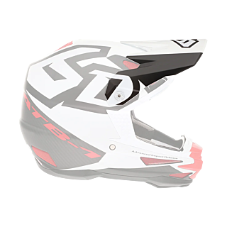 6D Helmklep ATR-1 Switch - Wit / Rood / Zwart
