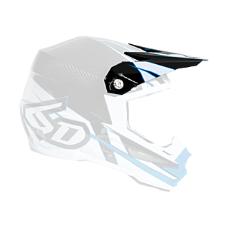 6D Helmklep ATR-1 V2 Carbon - Electric Blauw / Wit