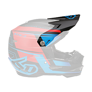 6D Helmklep ATR-2 Mach - Rood / Zwart / Blauw