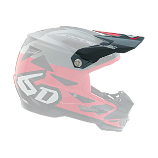 6D Helmklep ATR-2 Merge - Rood / Grijs / Zwart
