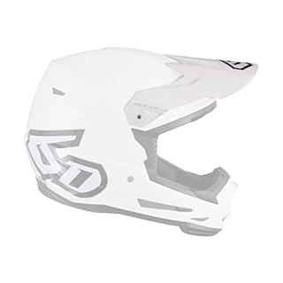 6D Helmklep ATR-2 Solid - Glans Wit