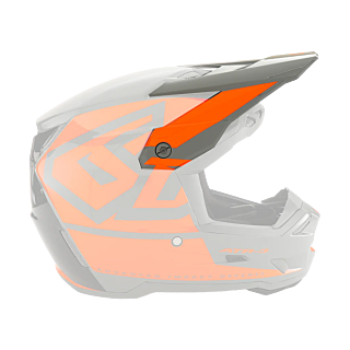 6D Helmklep ATR-3 Hex - Neon Oranje