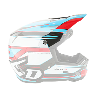 6D Helmklep ATR-3 Hyper - Rood / Cyan