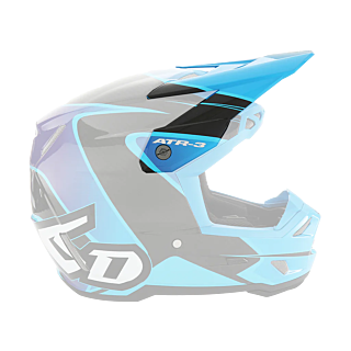 6D Helmklep ATR-3 Wave - Cyan / Blauw / Paars