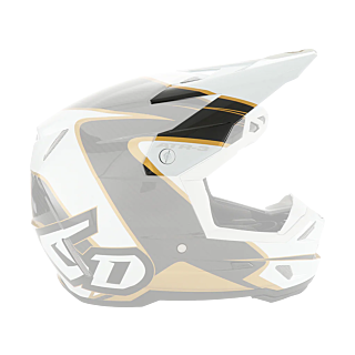 6D Helmklep ATR-3 Wave - Goud / Wit