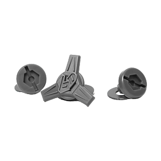 6D Helmklep Schroeven ATR-3 - Grijs - Set