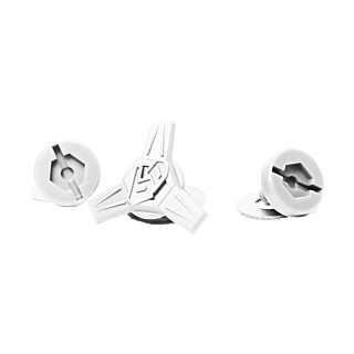 6D Helmklep Schroeven ATR-3 - Wit - Set