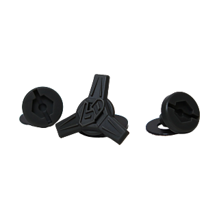 6D Helmklep Schroeven ATR-3 - Zwart - Set