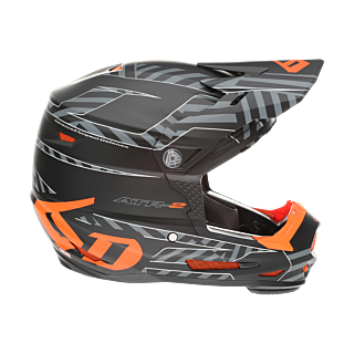 6D Kinder Crosshelm ATR-2Y Havoc - Neon Oranje / Zwart