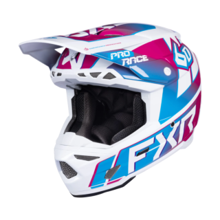 6D Kinder Crosshelm ATR-3Y FXR - Blue Razz / Wit