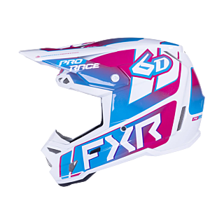 6D Kinder Crosshelm ATR-3Y FXR - Blue Razz / Wit
