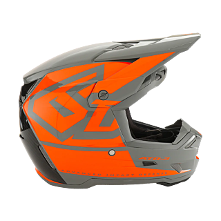 6D Kinder Crosshelm ATR-3Y Hex - Neon Oranje