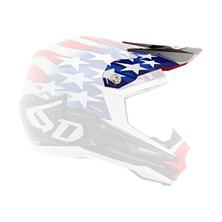 6D Kinder Helmklep ATR-1Y Patriot - Rood / Wit / Blauw
