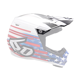 6D Kinder Helmklep ATR-2Y Patriot - Rood / Wit / Blauw