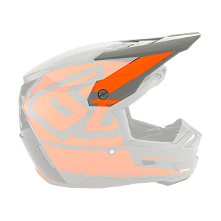 6D Kinder Helmklep ATR-3Y Hex - Neon Oranje