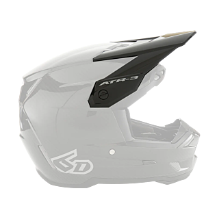 6D Kinder Helmklep ATR-3Y Solid - Glans Zwart