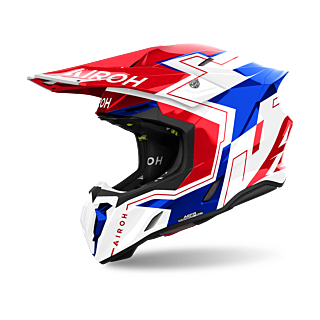 Airoh Crosshelm Twist 3 Dizzy - Glans Blauw / Rood