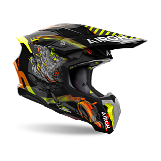Airoh Crosshelm Twist 3 Toxic - Glans Zwart / Geel