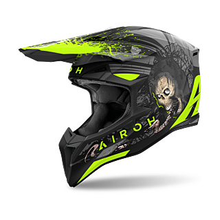 Airoh Crosshelm Wraap Darkness - Mat Fluo Geel / Zwart
