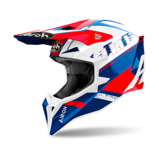 Airoh Crosshelm Wraap Feel - Glans Blauw / Rood