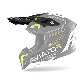 Airoh Helmklep Aviator 3 Primal - Mat Zwart / Wit / Fluo Geel