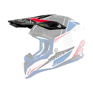 Airoh Helmklep Aviator 3 Push - Glans Blauw / Rood
