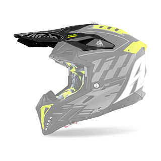 Airoh Helmklep Aviator 3 Rampage - Mat Zwart / Fluo Geel