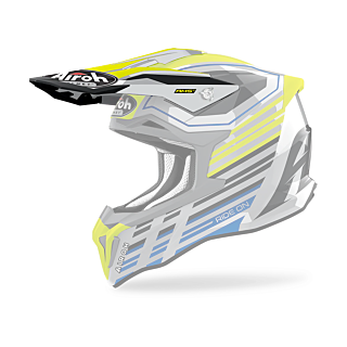 Airoh Helmklep Strycker Shaded - Glans Fluo Geel / Grijs