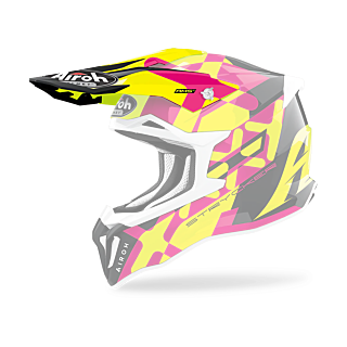 Airoh Helmklep Strycker XXX - Glans Fluo Geel / Roze