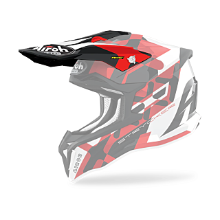 Airoh Helmklep Strycker XXX - Glans Rood / Zwart / Wit