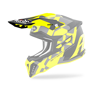 Airoh Helmklep Strycker XXX - Mat Fluo Geel / Grijs
